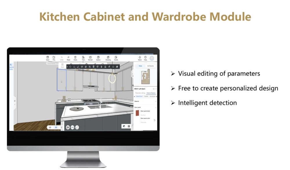 KD20 kitchen cabinet and wardrobe module interface